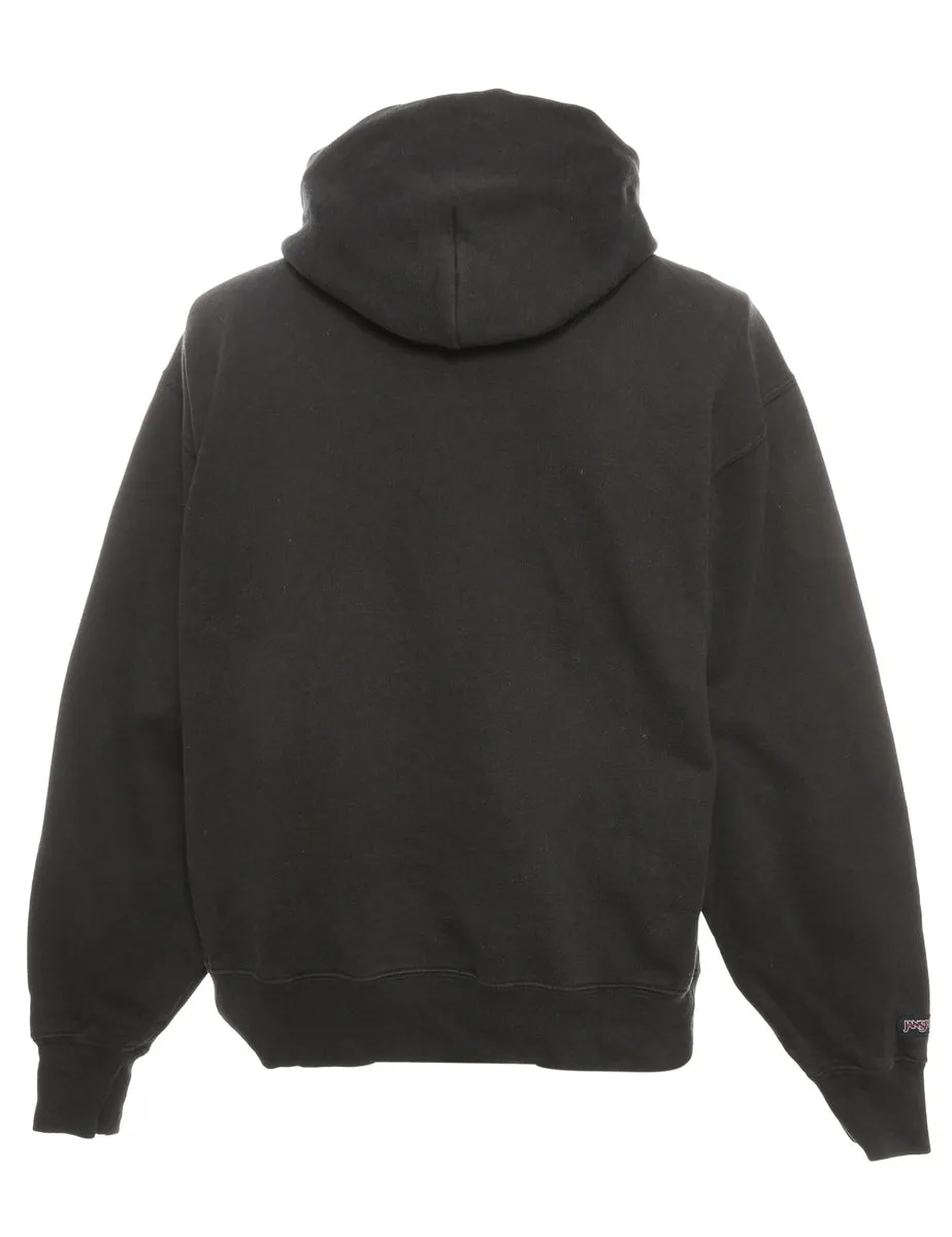 Black Jansport Hooded Sports Sweatshirt - M