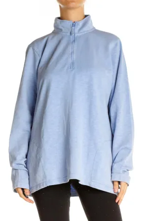 Blue Solid Sweatshirt