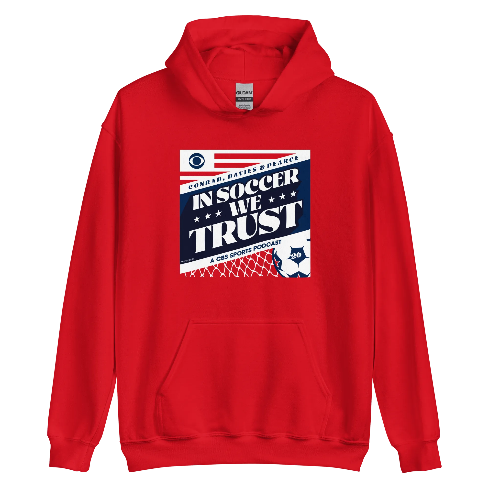 In Soccer We Trust Podcast Key Art Hooded Sweatshirt