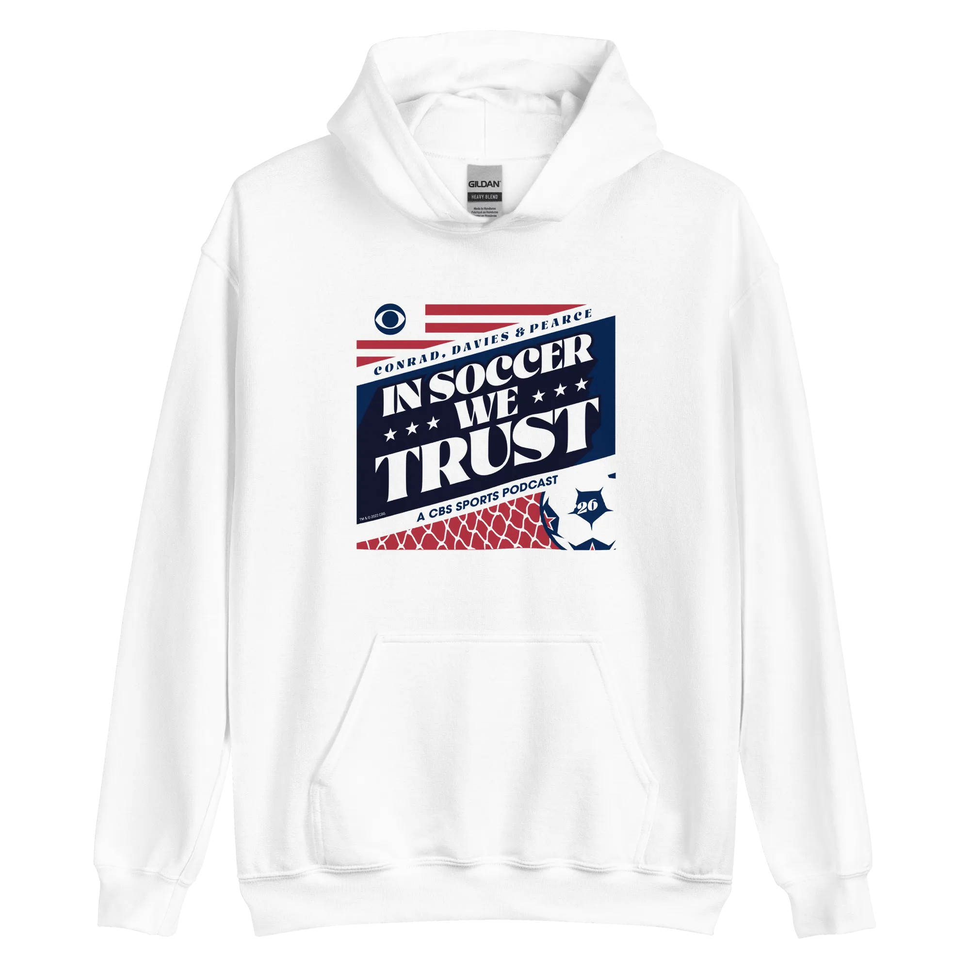 In Soccer We Trust Podcast Key Art Hooded Sweatshirt
