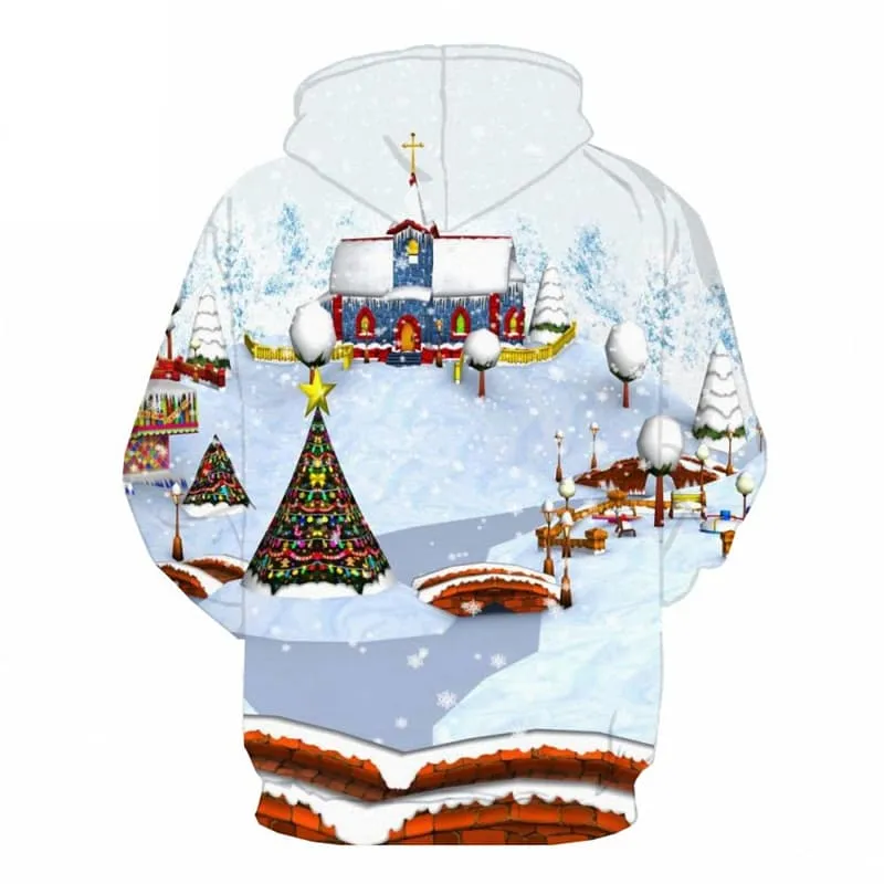 New Year Sweatshirts men Christmas 3d Printed Snow Hoody Anime Unisex Funny