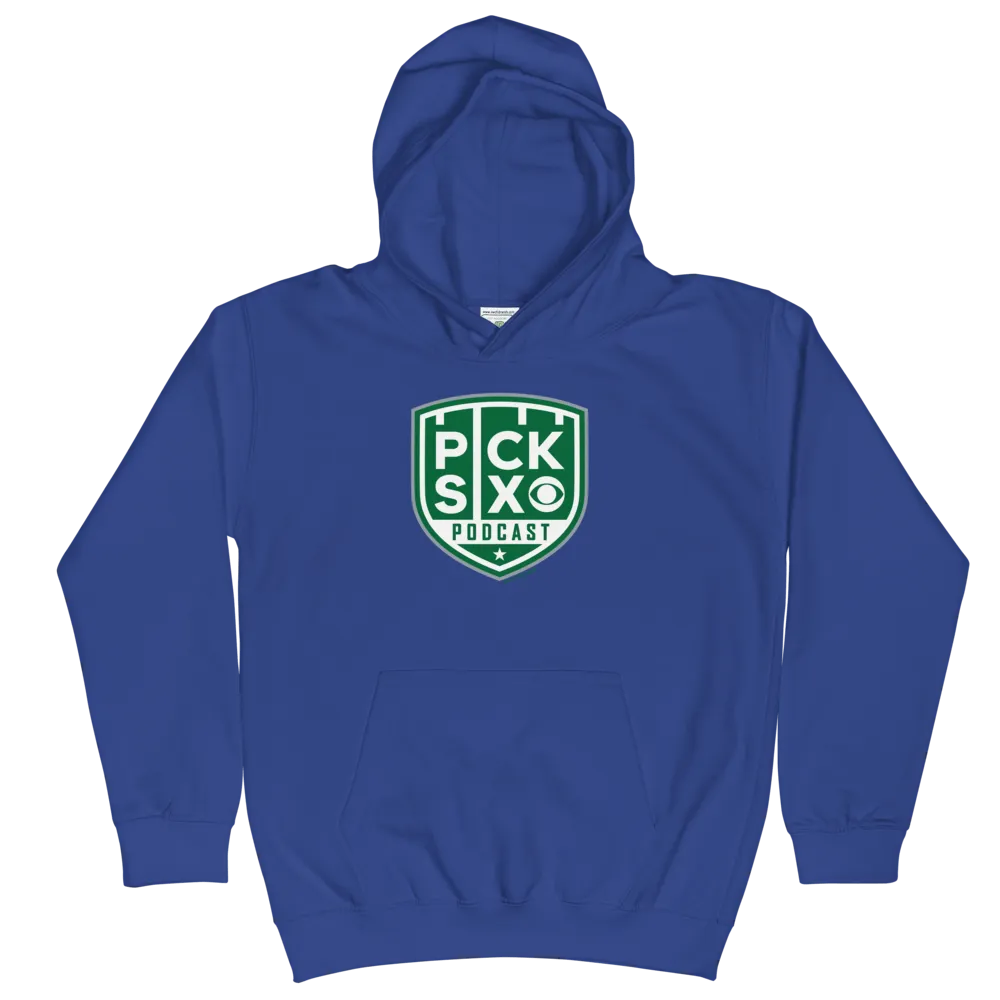 Pick Six Podcast Logo Kids Hooded Sweatshirt