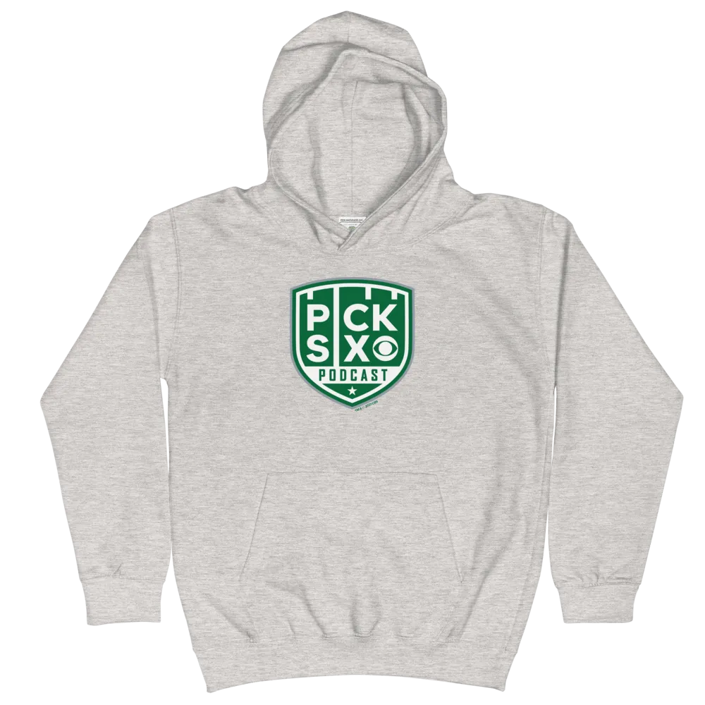 Pick Six Podcast Logo Kids Hooded Sweatshirt