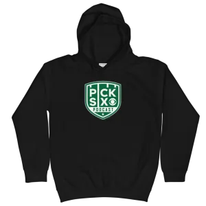 Pick Six Podcast Logo Kids Hooded Sweatshirt