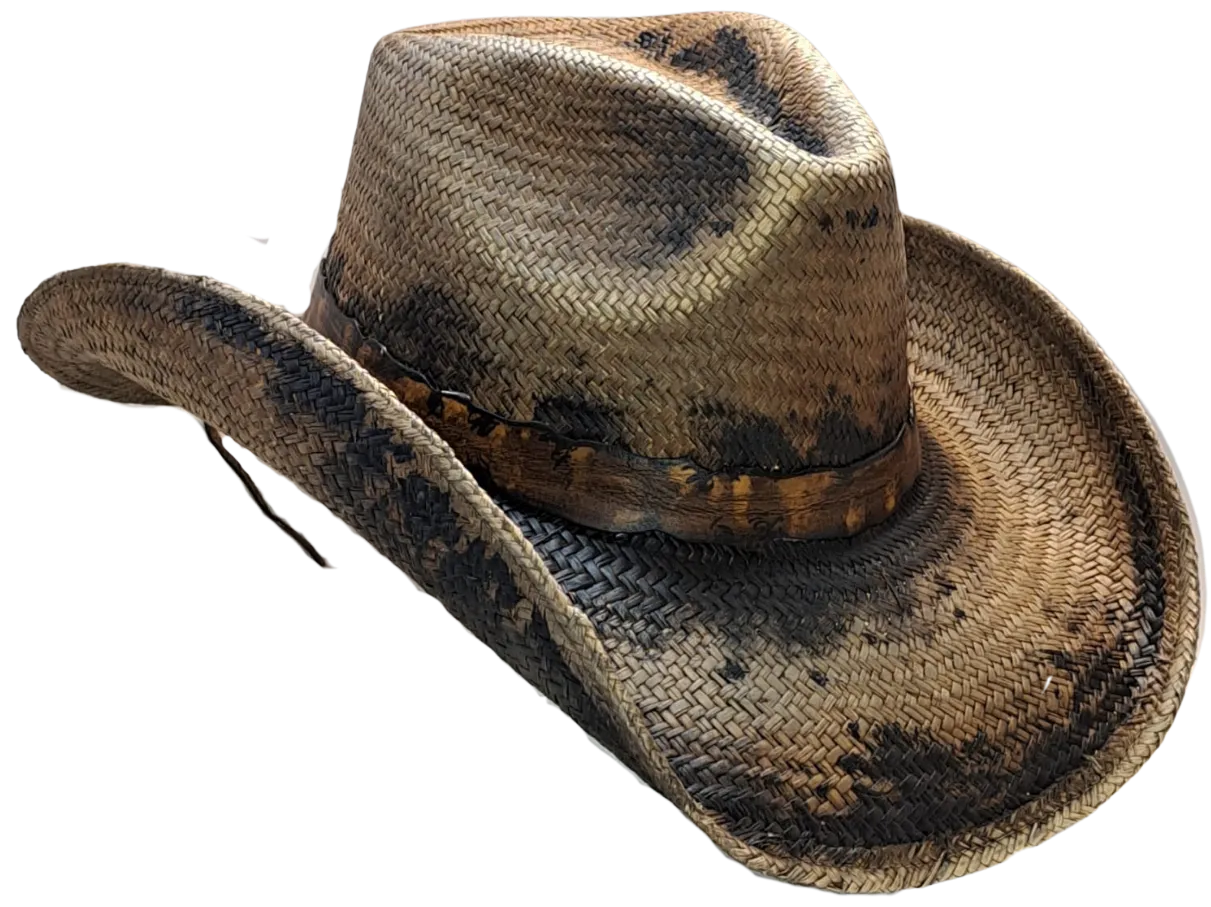 Straw Cowboy Hat DARK GRAY FIRE by Austin