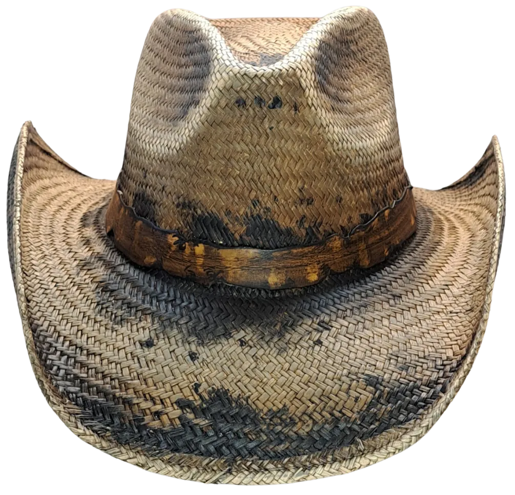 Straw Cowboy Hat DARK GRAY FIRE by Austin