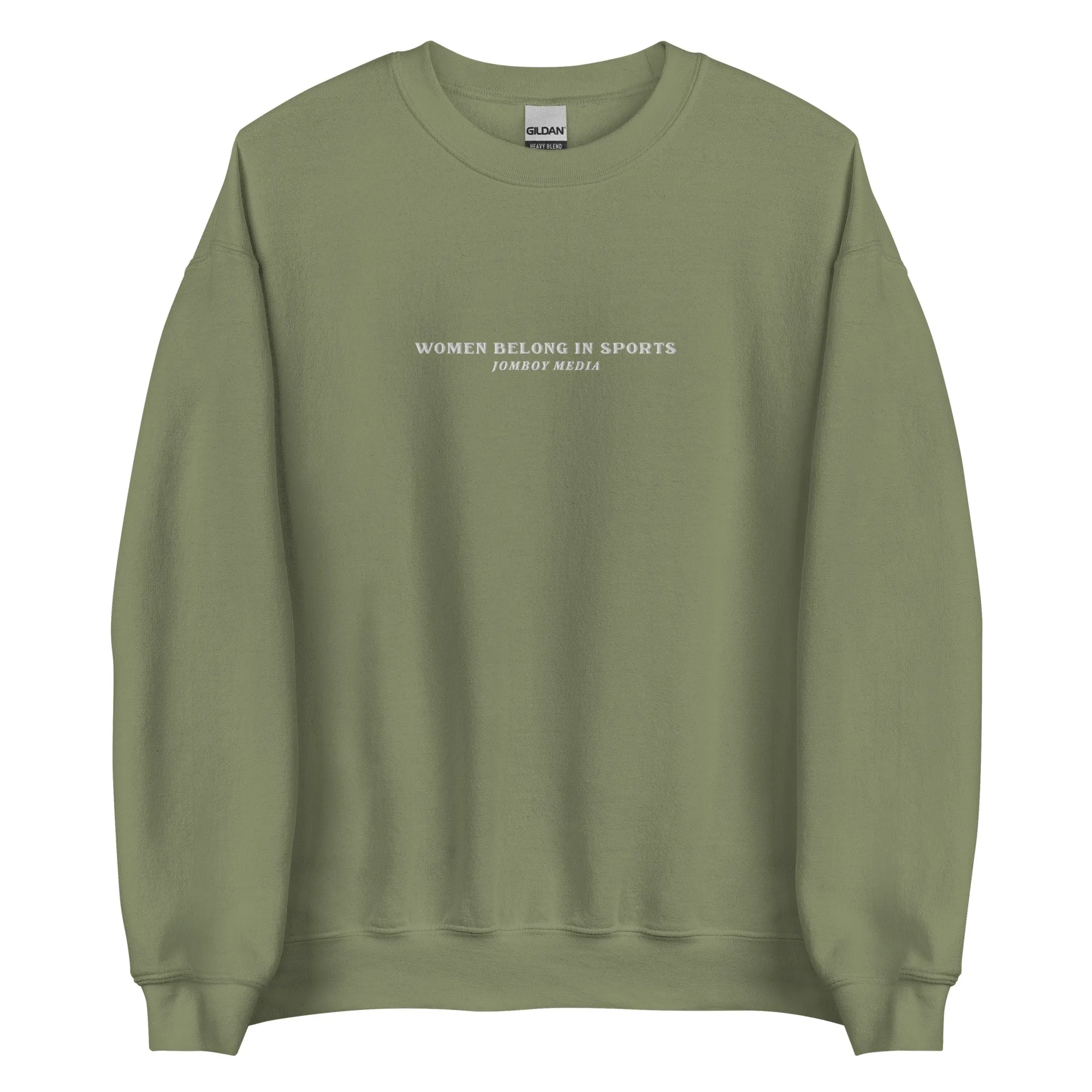 WOMEN BELONG IN SPORTS | Embroidered Crewneck Sweatshirt