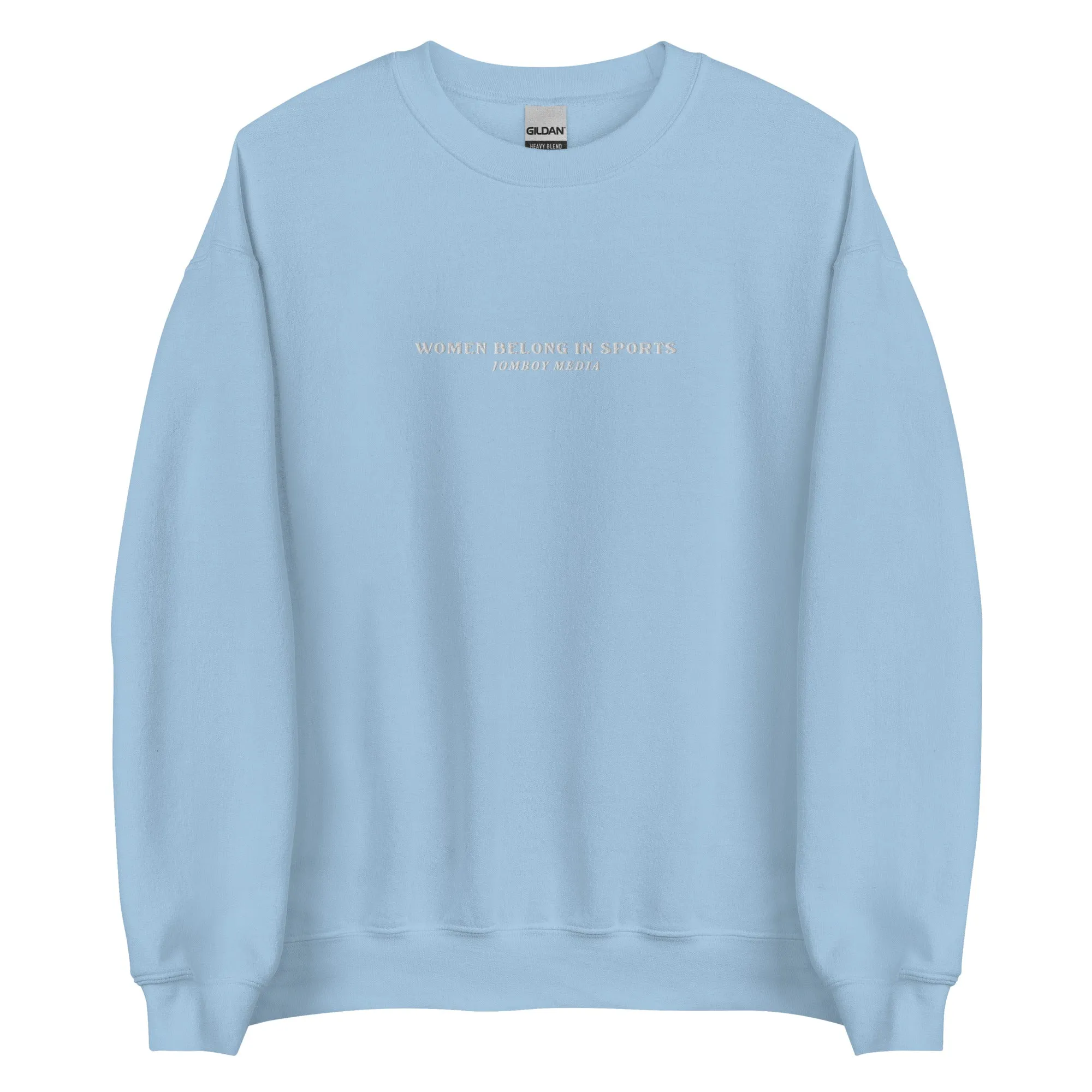 WOMEN BELONG IN SPORTS | Embroidered Crewneck Sweatshirt