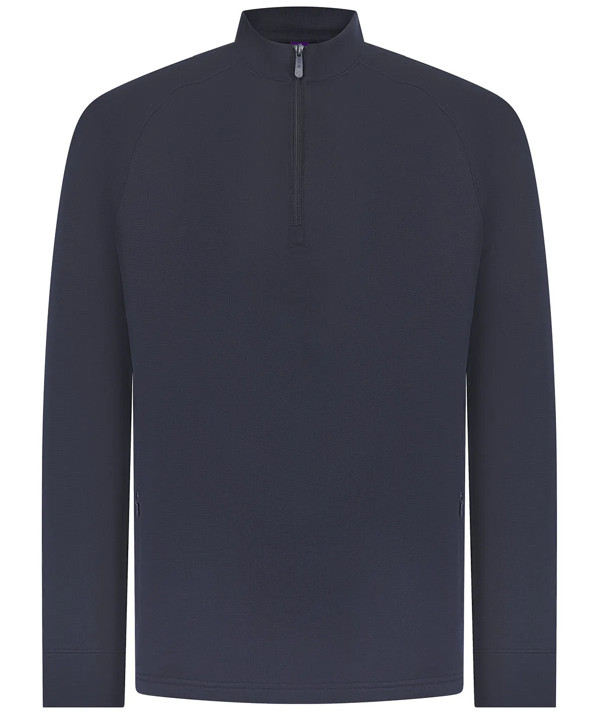 zip top with wicking finish | Navy